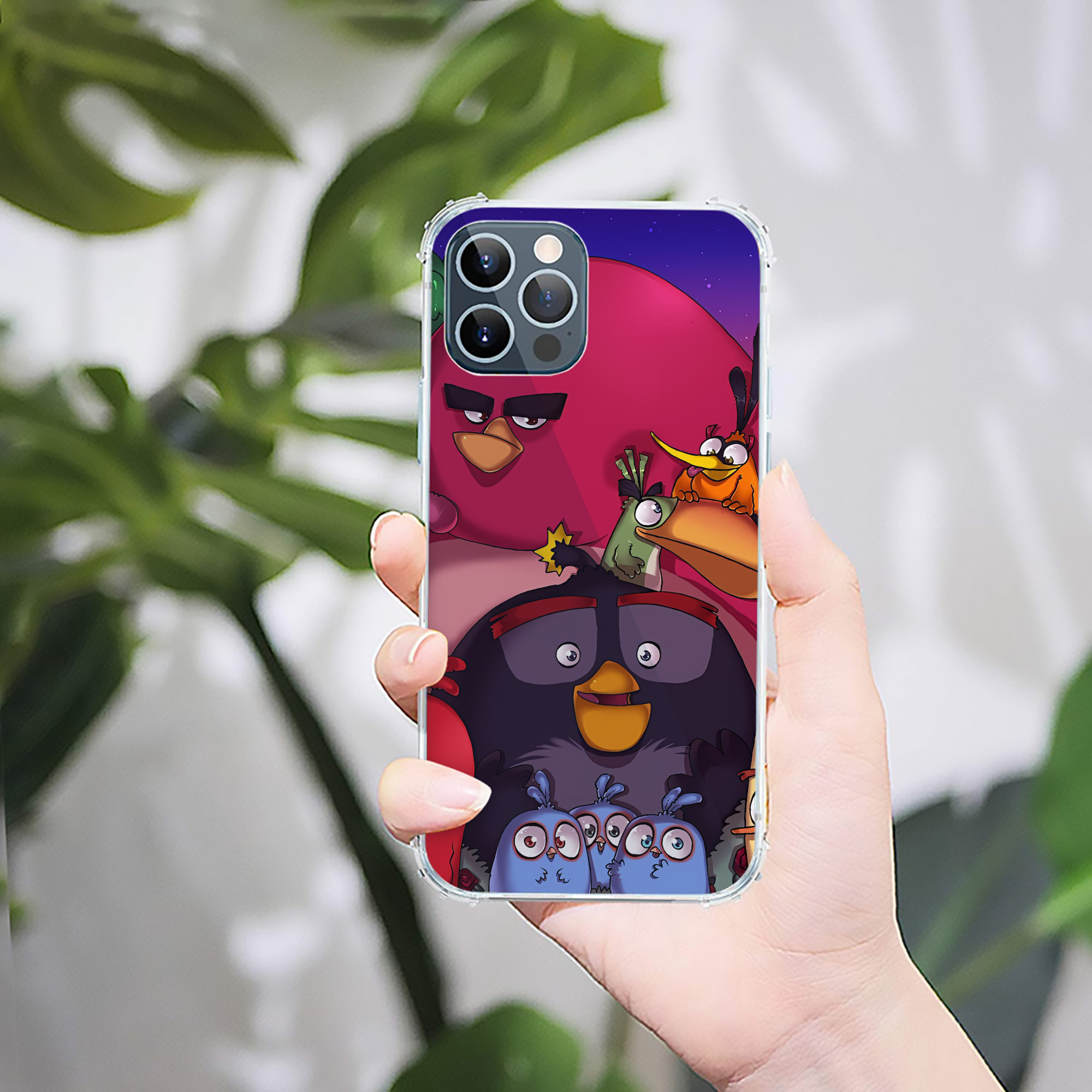 （画像用） Angry Birds アングリーバード 【iPhone 12シリーズ対応】透明スマホケース（クリアソフトケース）